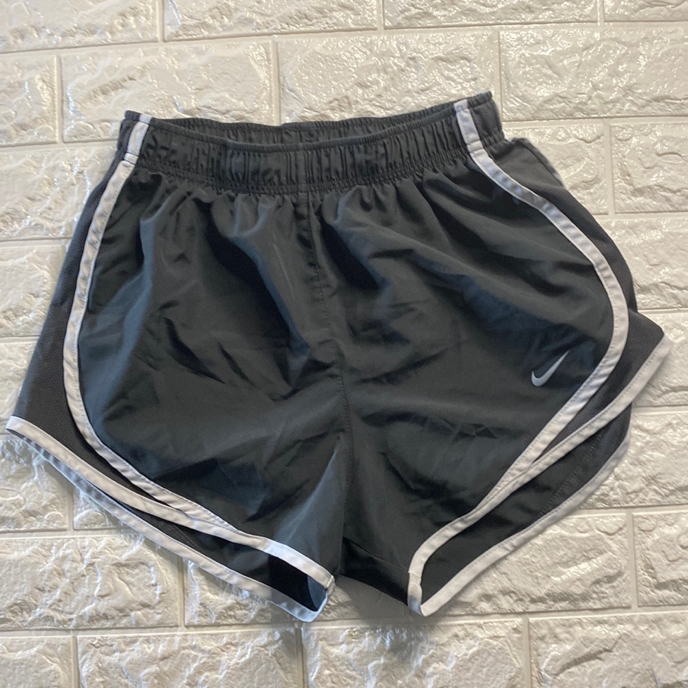 XS gray and white running shorts
